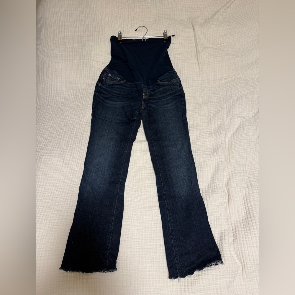 Maternity jeans: A Pea in the Pod Dark Blue Straight Leg Jeans